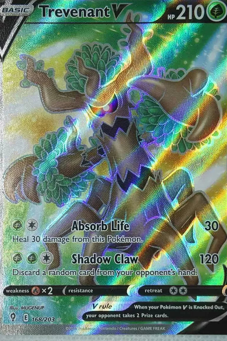 Pocket Monster Pokémon Kort-Trevenant V 168/203 Full Art