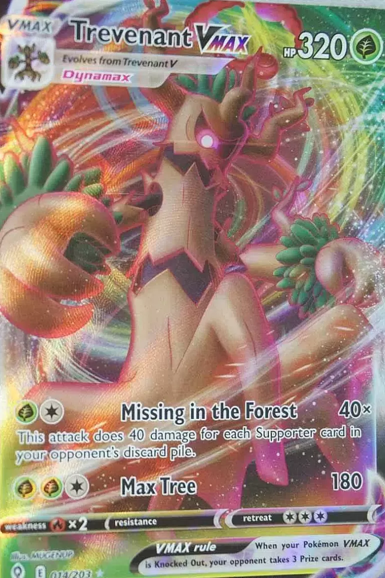 Pocket Monster Pokémon Kort-Trevenant Vmax 014/203