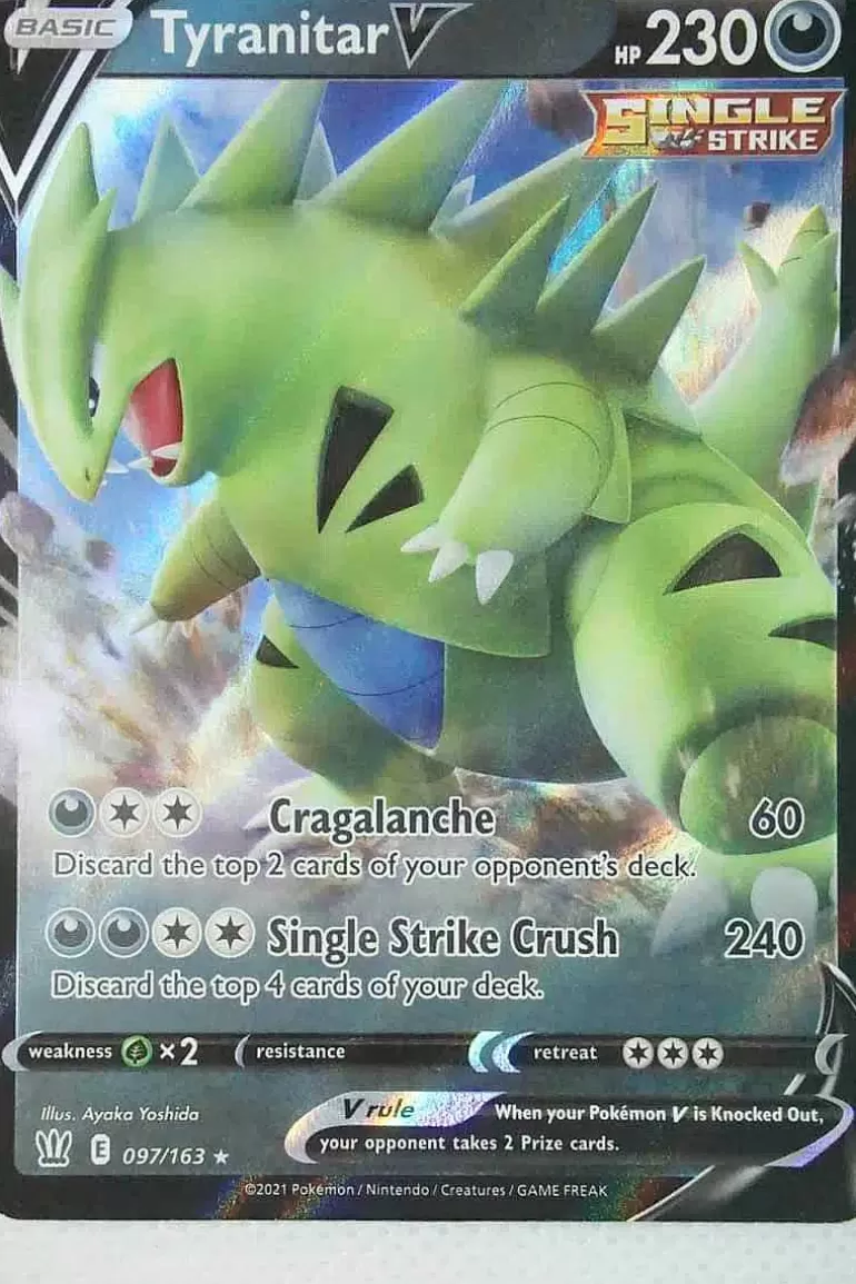 Pocket Monster Pokémon Kort-Tyranitar V 097/163