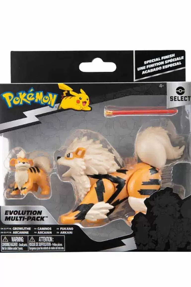 Pocket Monster Pokémon Figurer-Udviklingssaet Med Growlithe Og Arcanine Figurer
