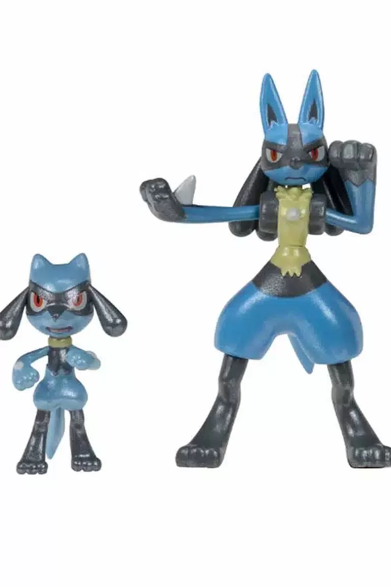 Pocket Monster Pokémon Figurer-Udviklingssaet Med Riolu Og Lucario