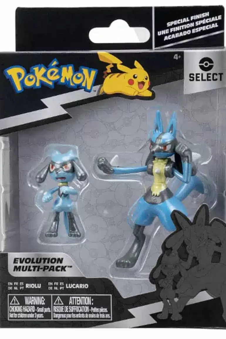 Pocket Monster Pokémon Figurer-Udviklingssaet Med Riolu Og Lucario
