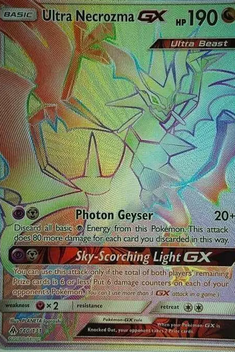 Pocket Monster Pokémon Kort-Ultra Necrozma Gx 140/131 Hyper Rare