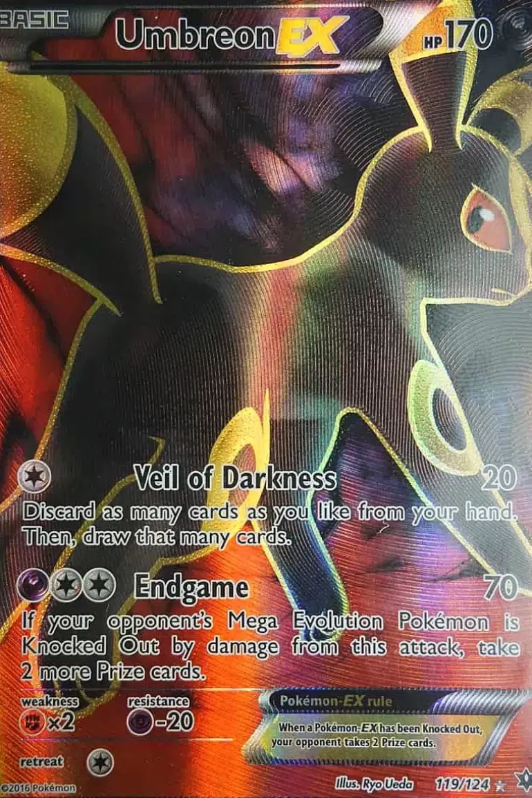 Pocket Monster Pokémon Kort-Umbreon Ex 119/124 Full Art