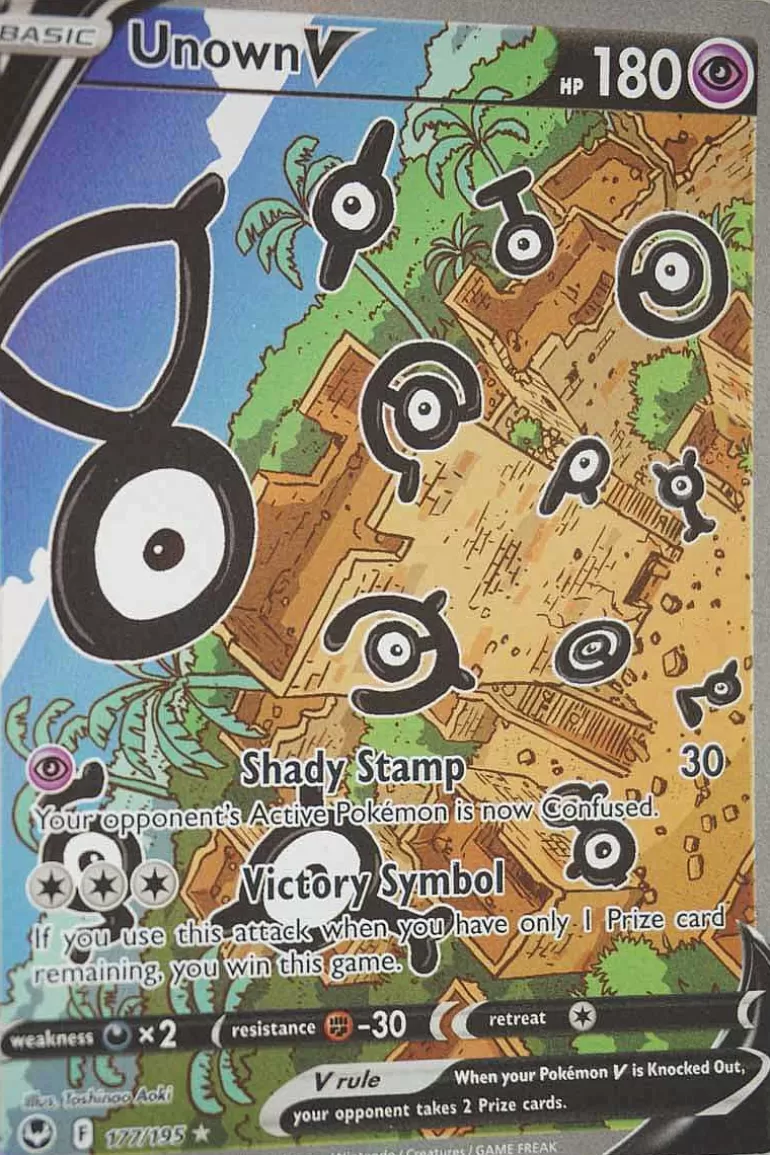 Pocket Monster Pokémon Kort-Unown V 177/195 Alternate Art
