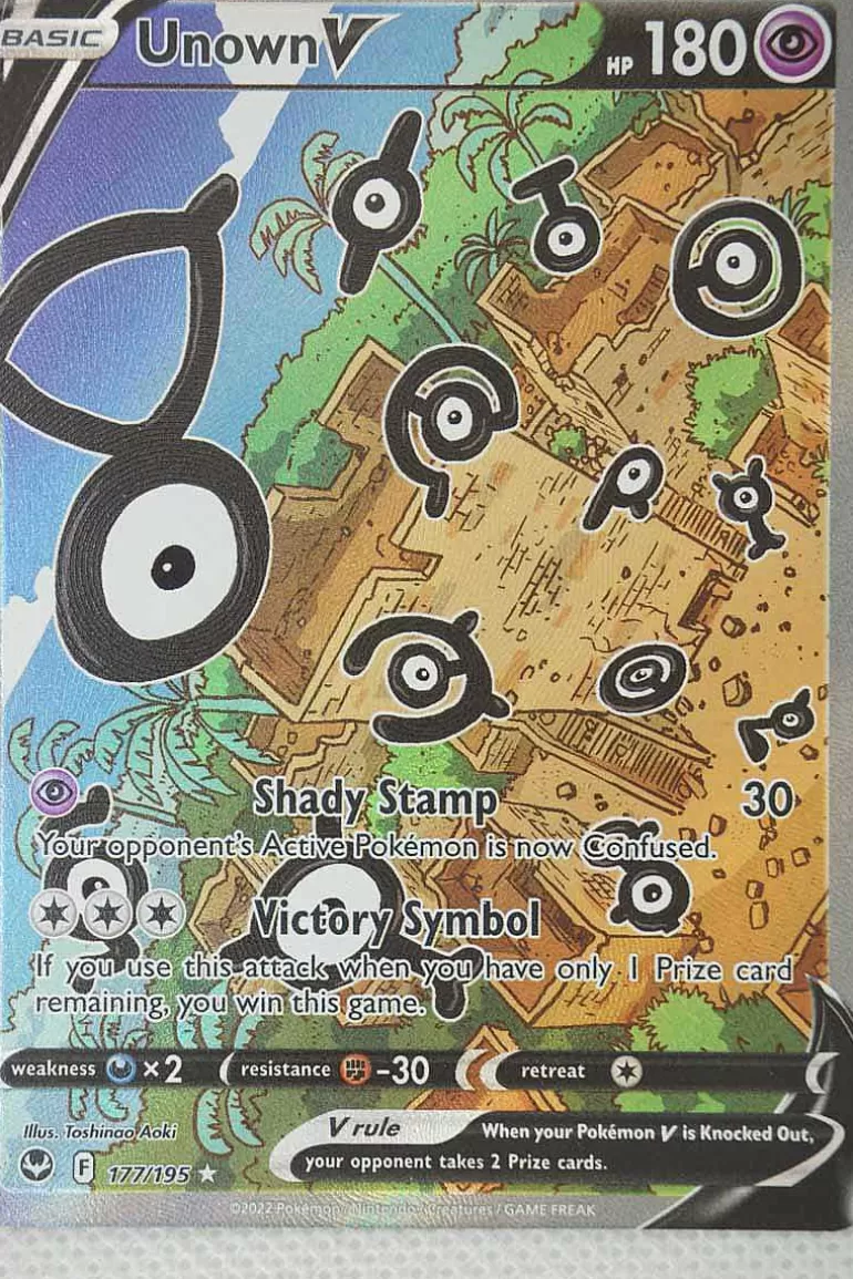 Pocket Monster Pokémon Kort-Unown V 177/195 Alternate Art