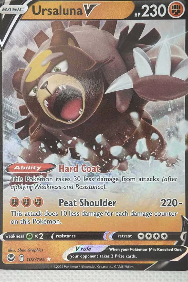 Pocket Monster Pokémon Kort-Ursaluna V 102/195
