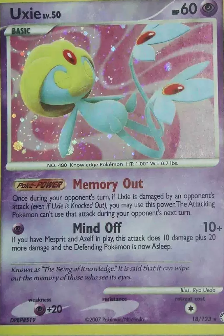 Pocket Monster Pokémon Kort-Uxie 18/123 Holo Rare