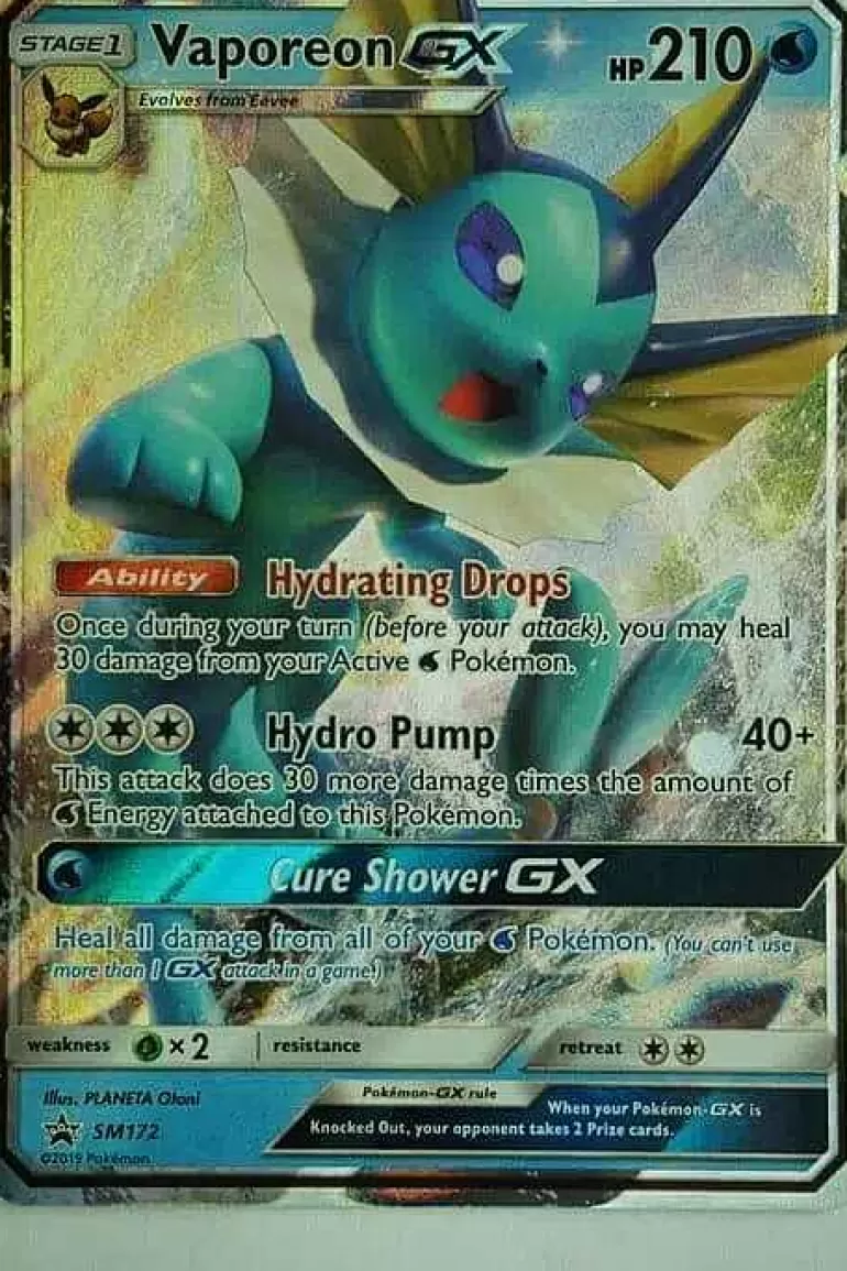 Pocket Monster Pokémon Kort-Vaporeon Gx Sm172