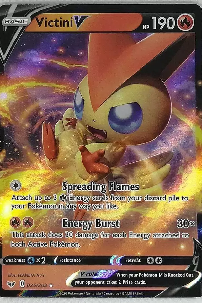 Pocket Monster Pokémon Kort-Victini V 025/202