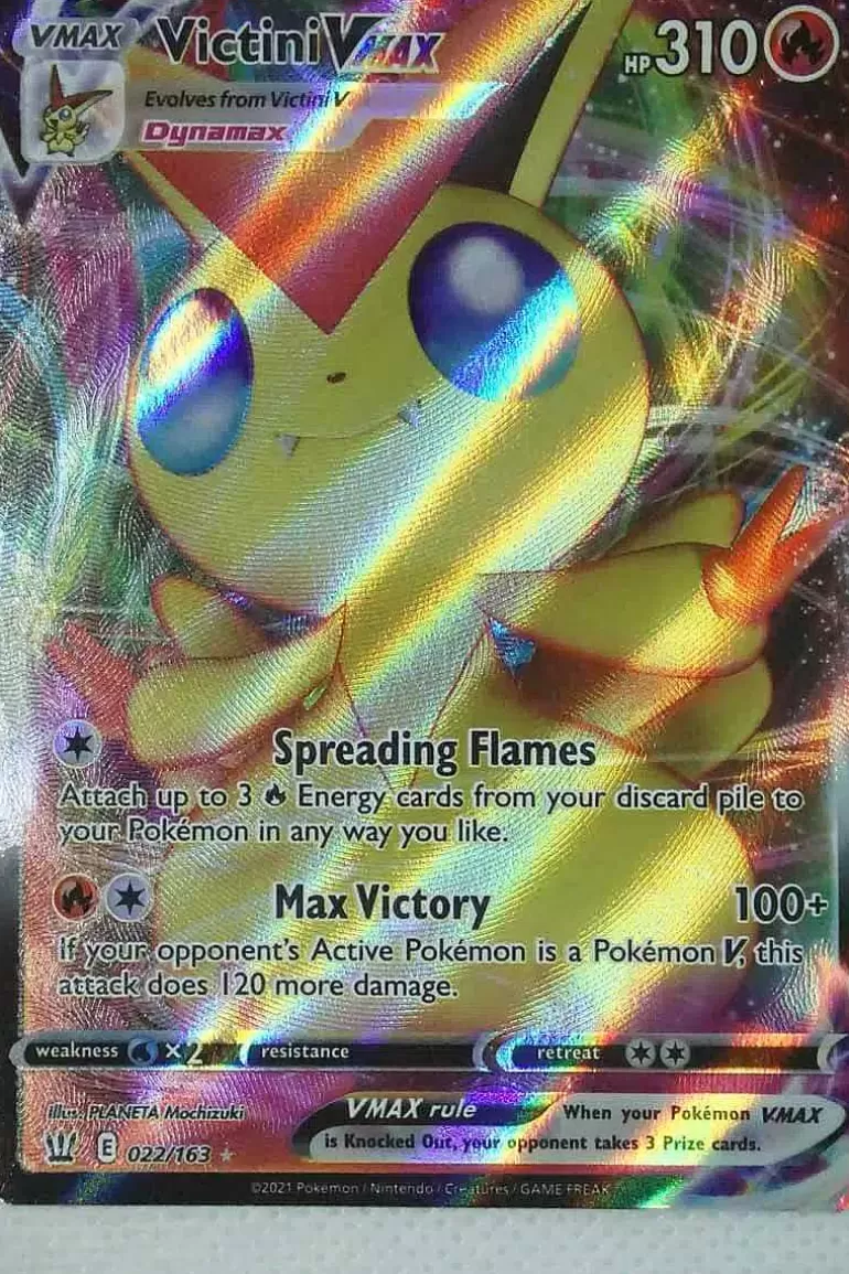 Pocket Monster Pokémon Kort-Victini Vmax 022/163