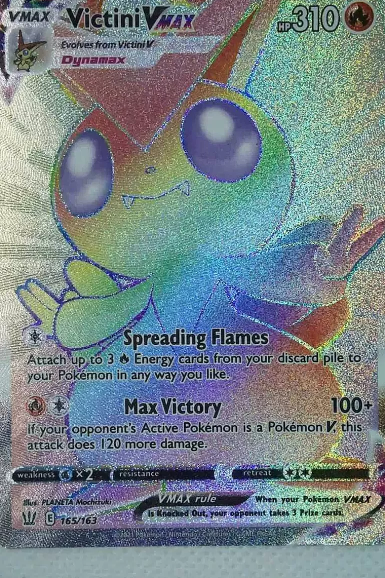 Pocket Monster Pokémon Kort-Victini Vmax 165/163 Hyper Rare
