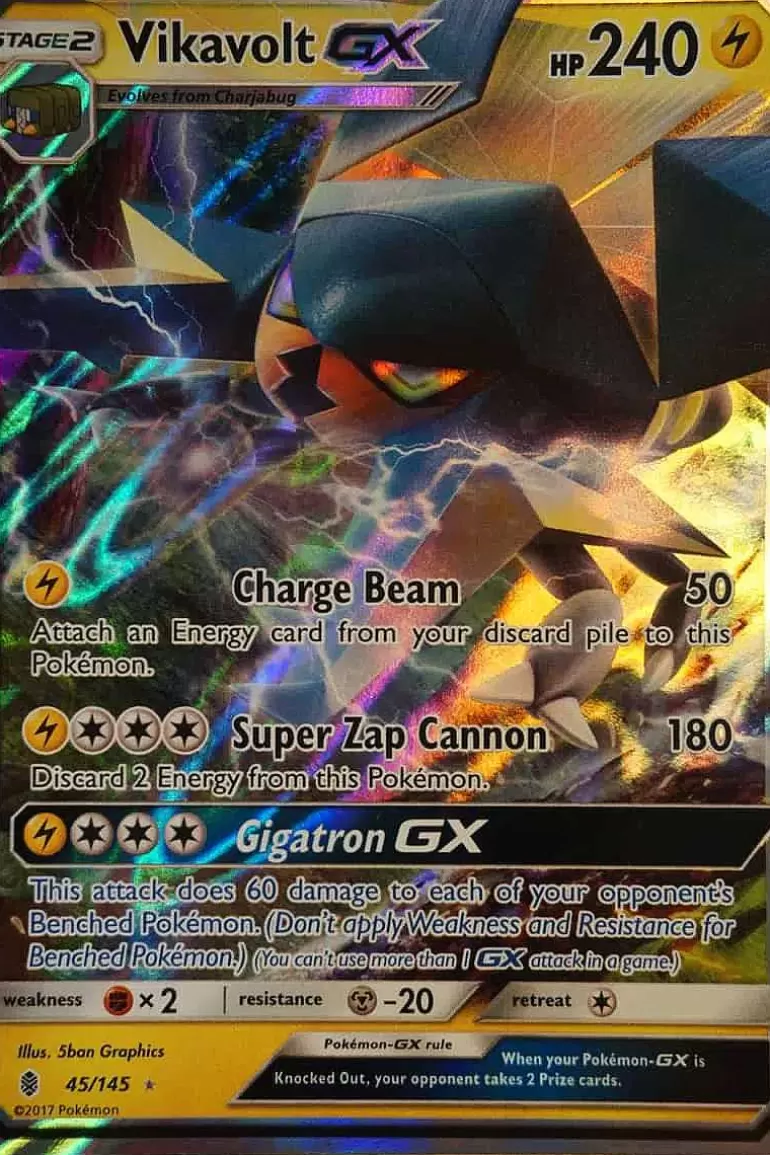 Pocket Monster Pokémon Kort-Vikavolt Gx 45/145