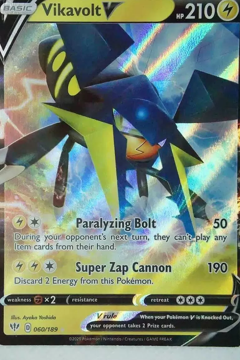 Pocket Monster Pokémon Kort-Vikavolt V 060/189