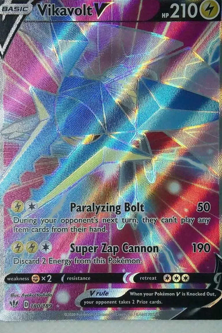 Pocket Monster Pokémon Kort-Vikavolt V 180/189 Full Art