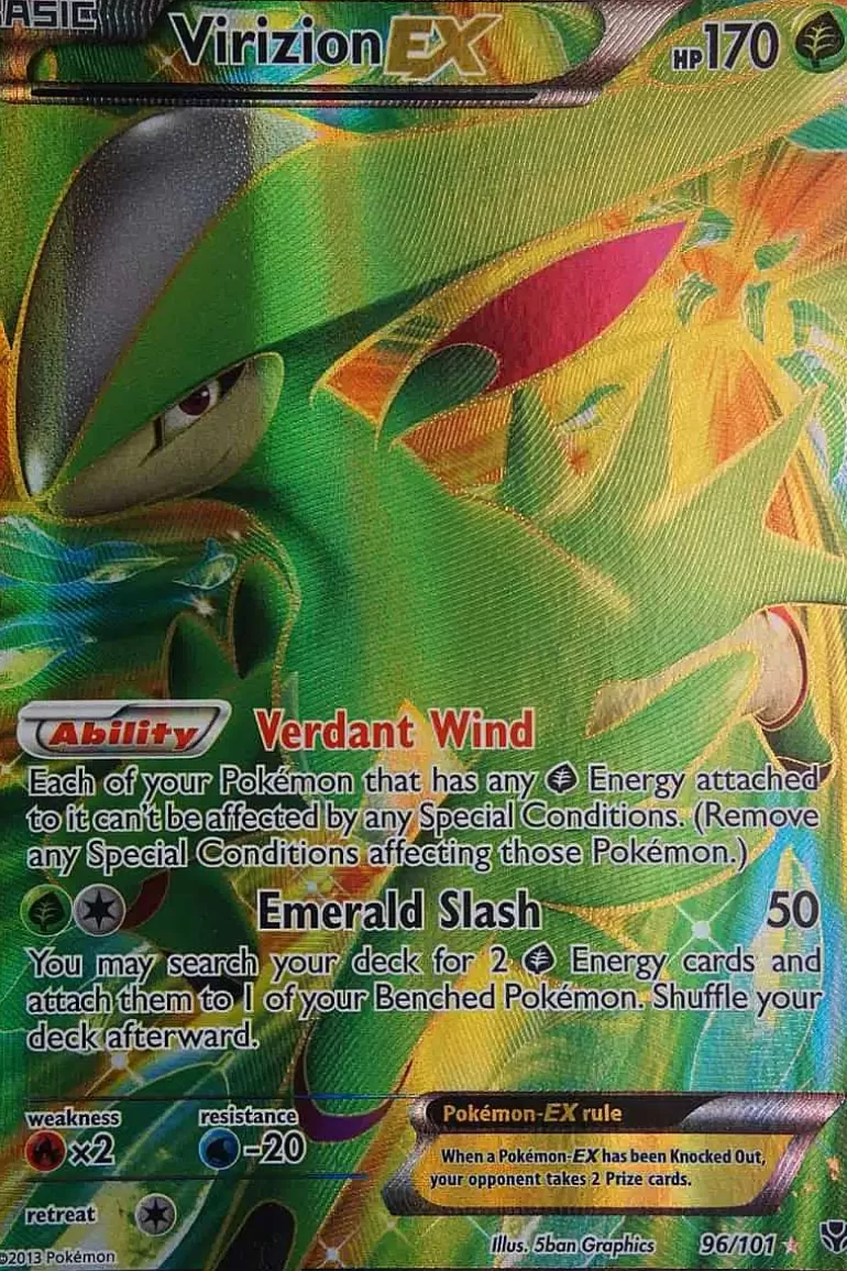 Pocket Monster Pokémon Kort-Virizion Ex 96/101 Full Art
