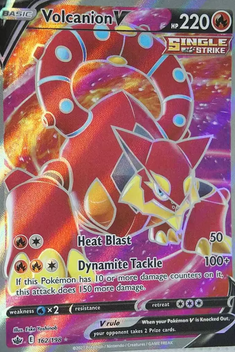 Pocket Monster Pokémon Kort-Volcanion V 162/198 Full Art