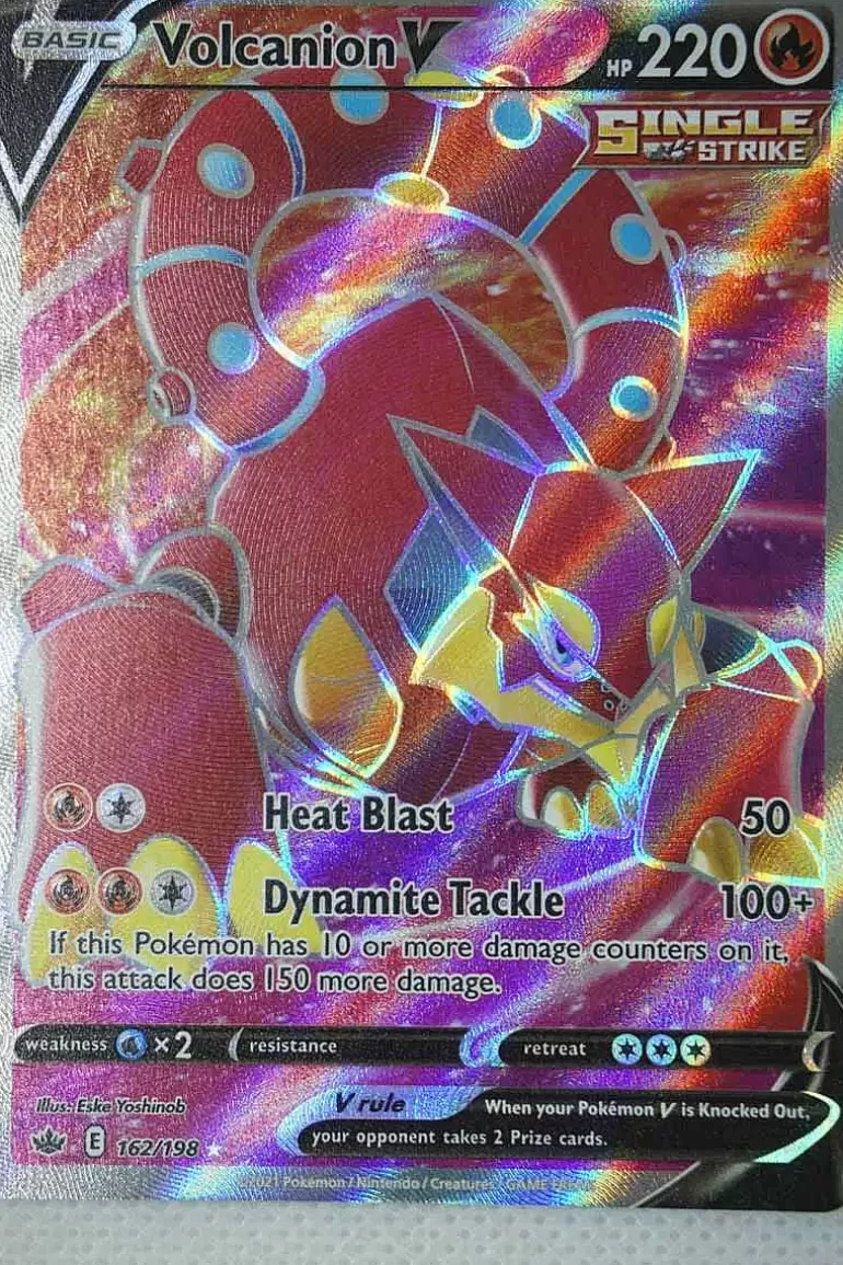 Pocket Monster Pokémon Kort-Volcanion V 162/198 Full Art
