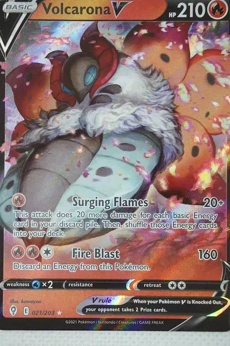 Pocket Monster Pokémon Kort-Volcarona V 21/203