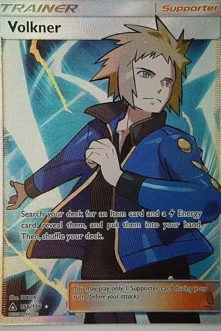 Pocket Monster Pokémon Kort-Volkner 156/156 Full Art