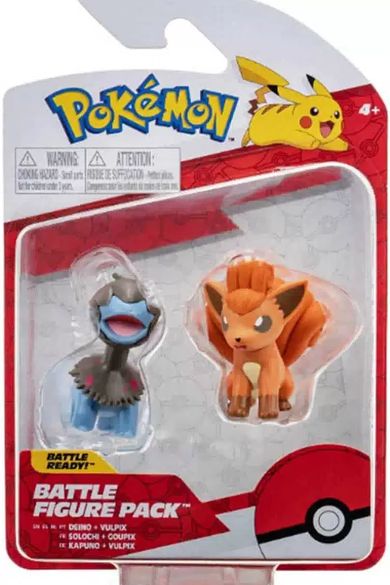 Pocket Monster Pokémon Figurer-Vulpix Og Deino Battle Figurer