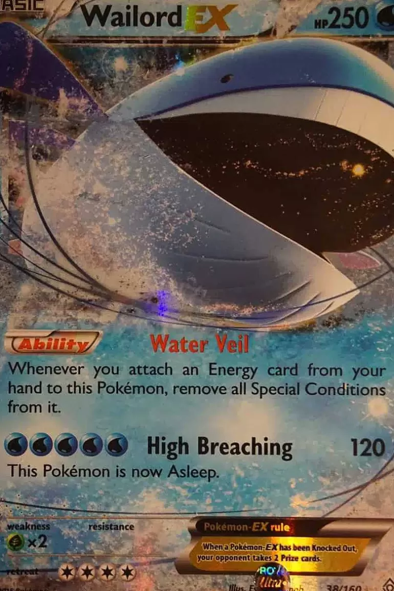 Pocket Monster Pokémon Kort-Wailord Ex 38/160