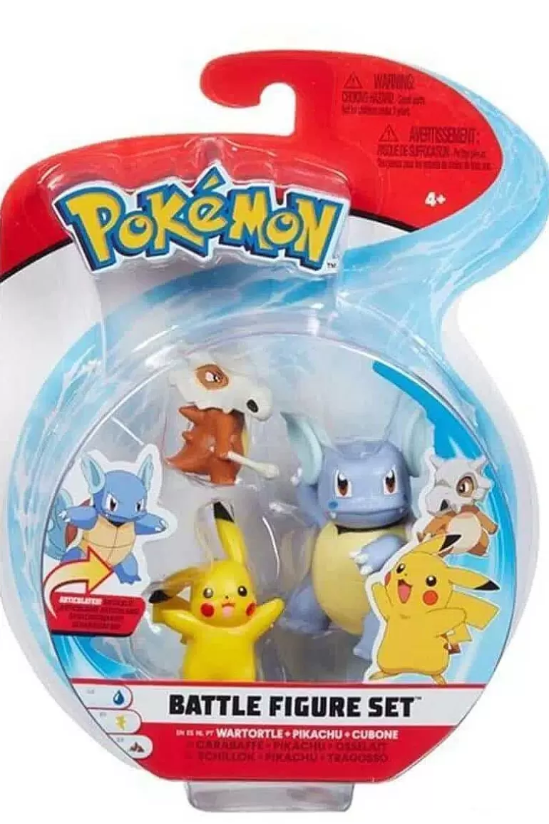 Pocket Monster Pokémon Figurer-Wartortle, Pikachu Og Cubone Figurer