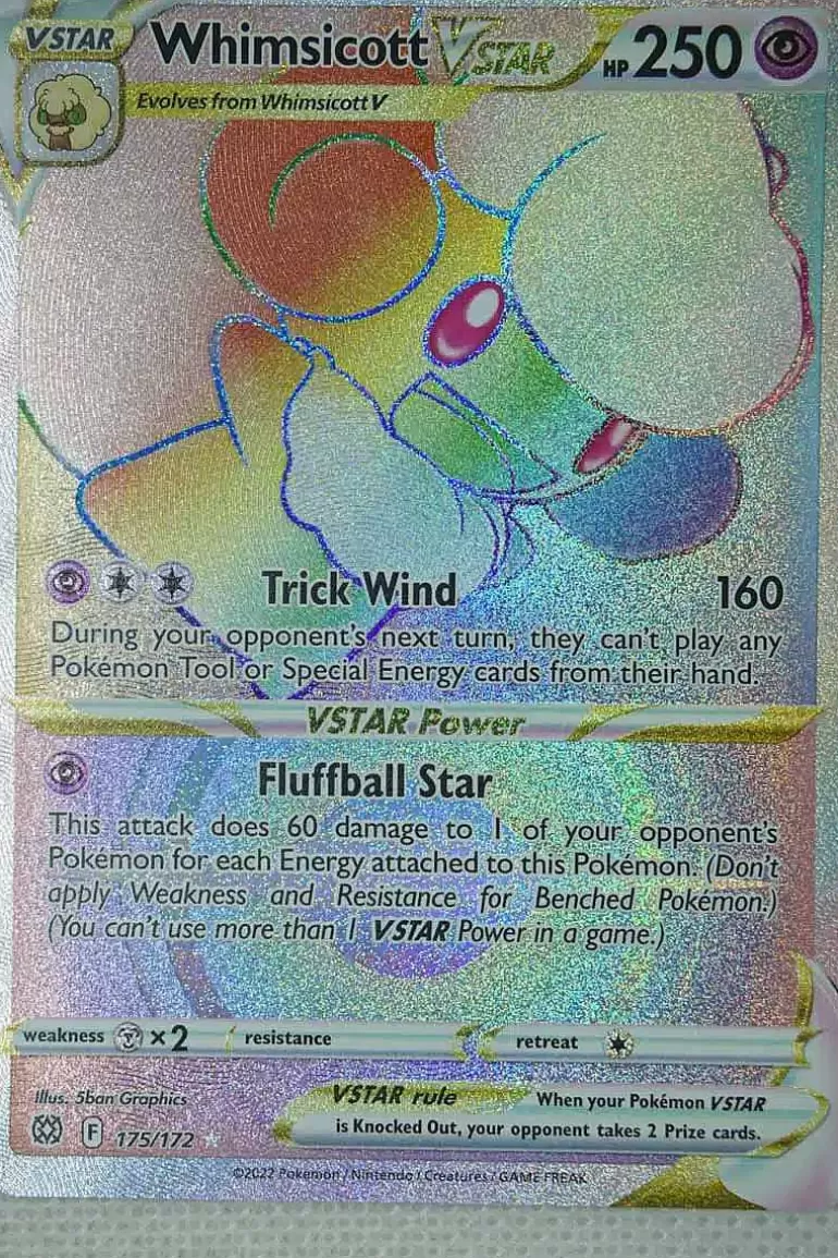 Pocket Monster Pokémon Kort-Whimsicott Vstar 175/172 Hyper Rare