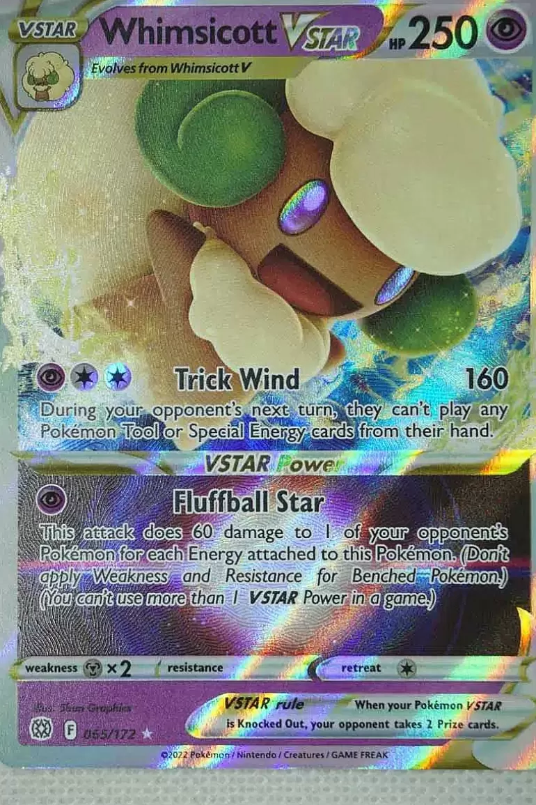 Pocket Monster Pokémon Kort-Whimsicott Vstar 65/172