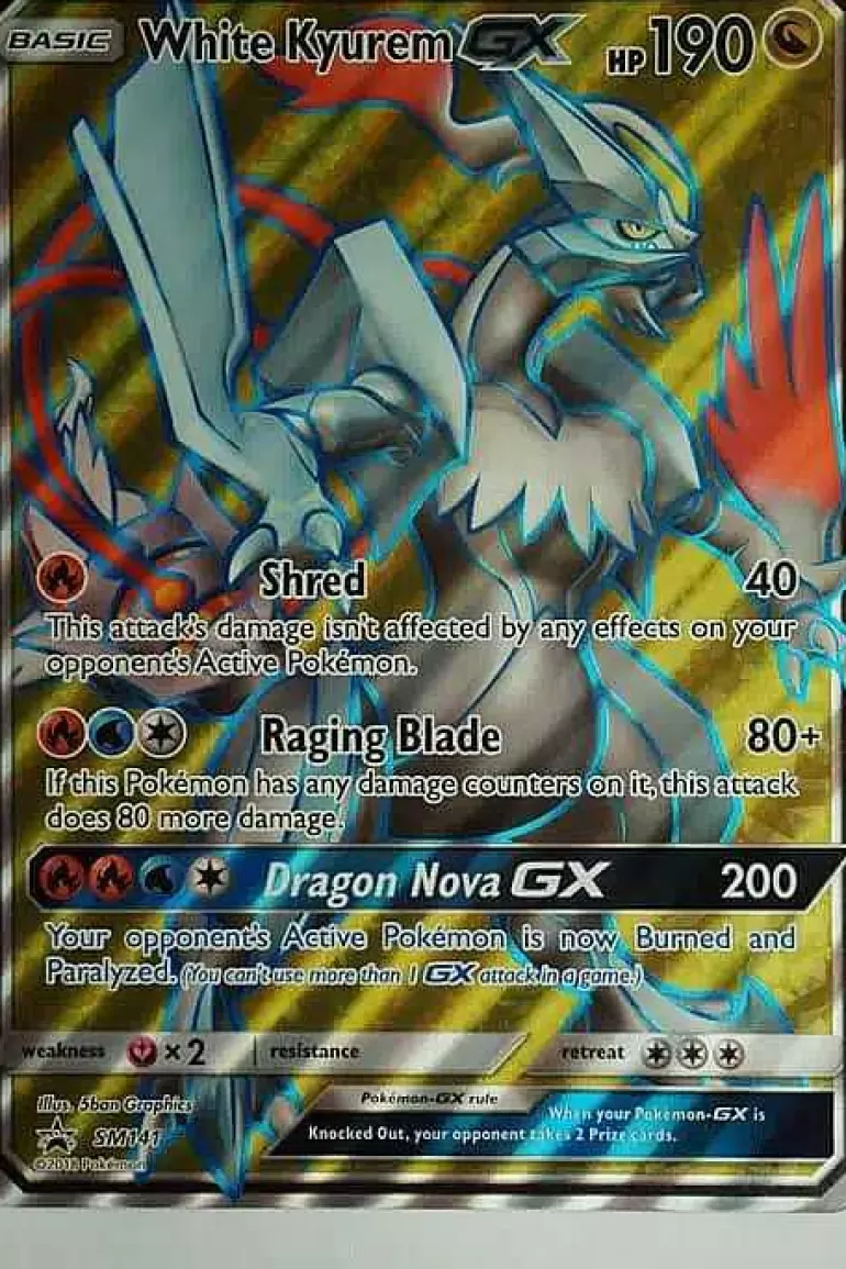 Pocket Monster Pokémon Kort-White Kyurem Gx Sm141 Full Art Stor