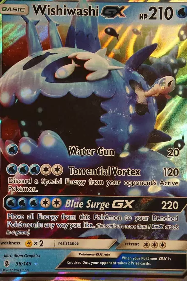 Pocket Monster Pokémon Kort-Wishiwashi Gx 38/145
