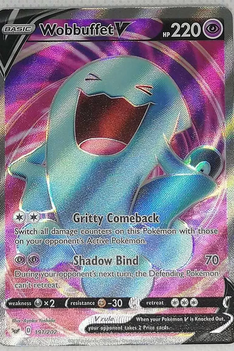 Pocket Monster Pokémon Kort-Wobuffet V 191/202 Full Art