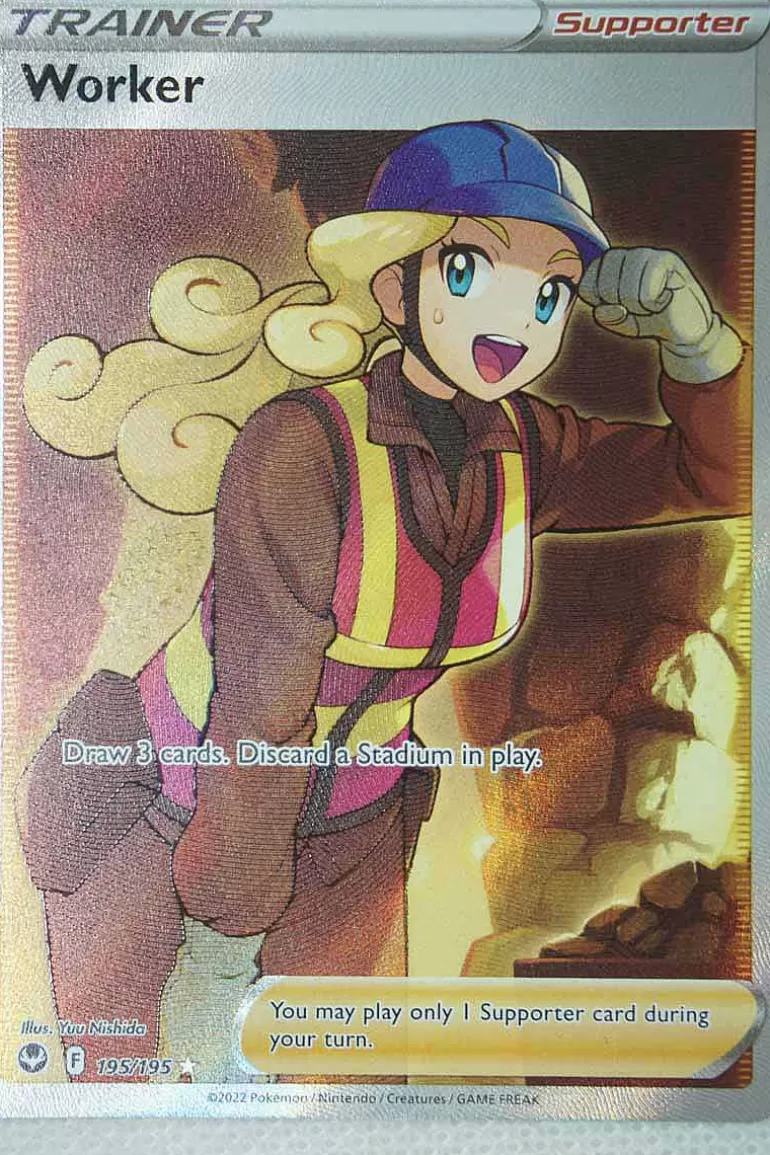 Pocket Monster Pokémon Kort-Worker 195/195 Full Art