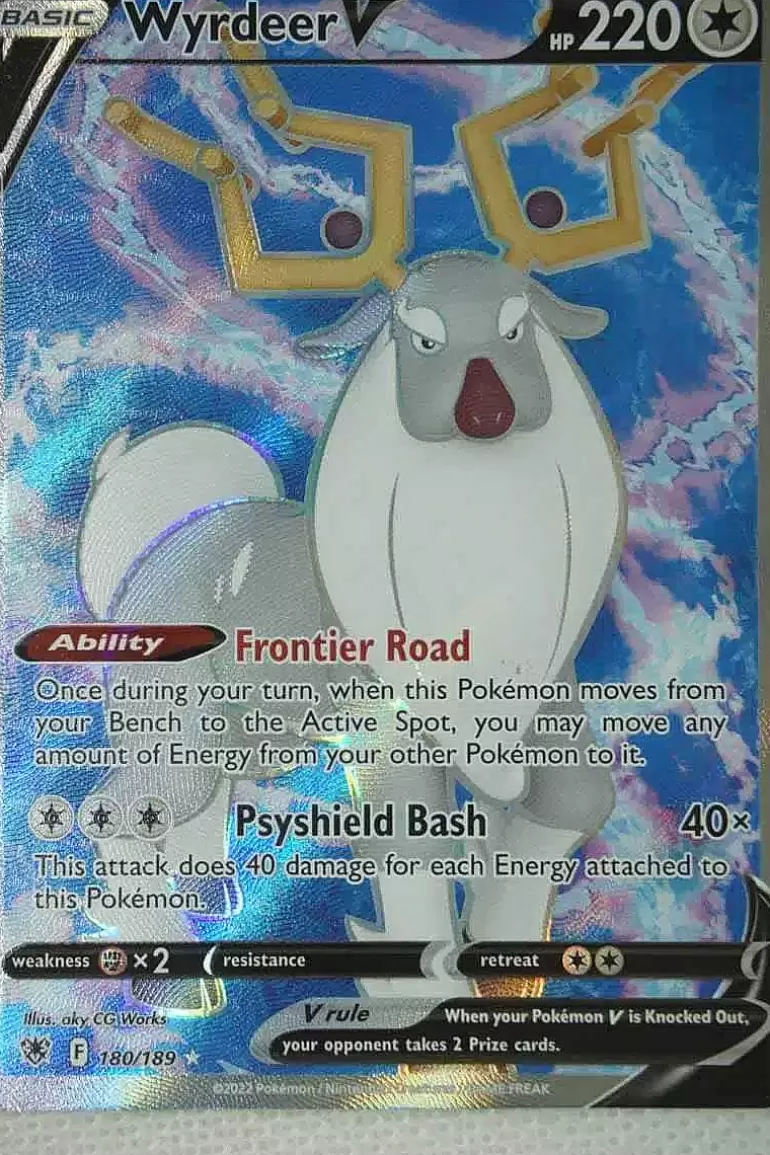 Pocket Monster Pokémon Kort-Wyrdeer V 180/189 Full Art