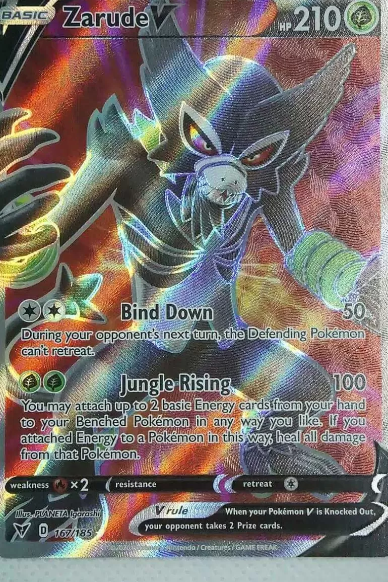 Pocket Monster Pokémon Kort-Zarude V 167/185 Full Art