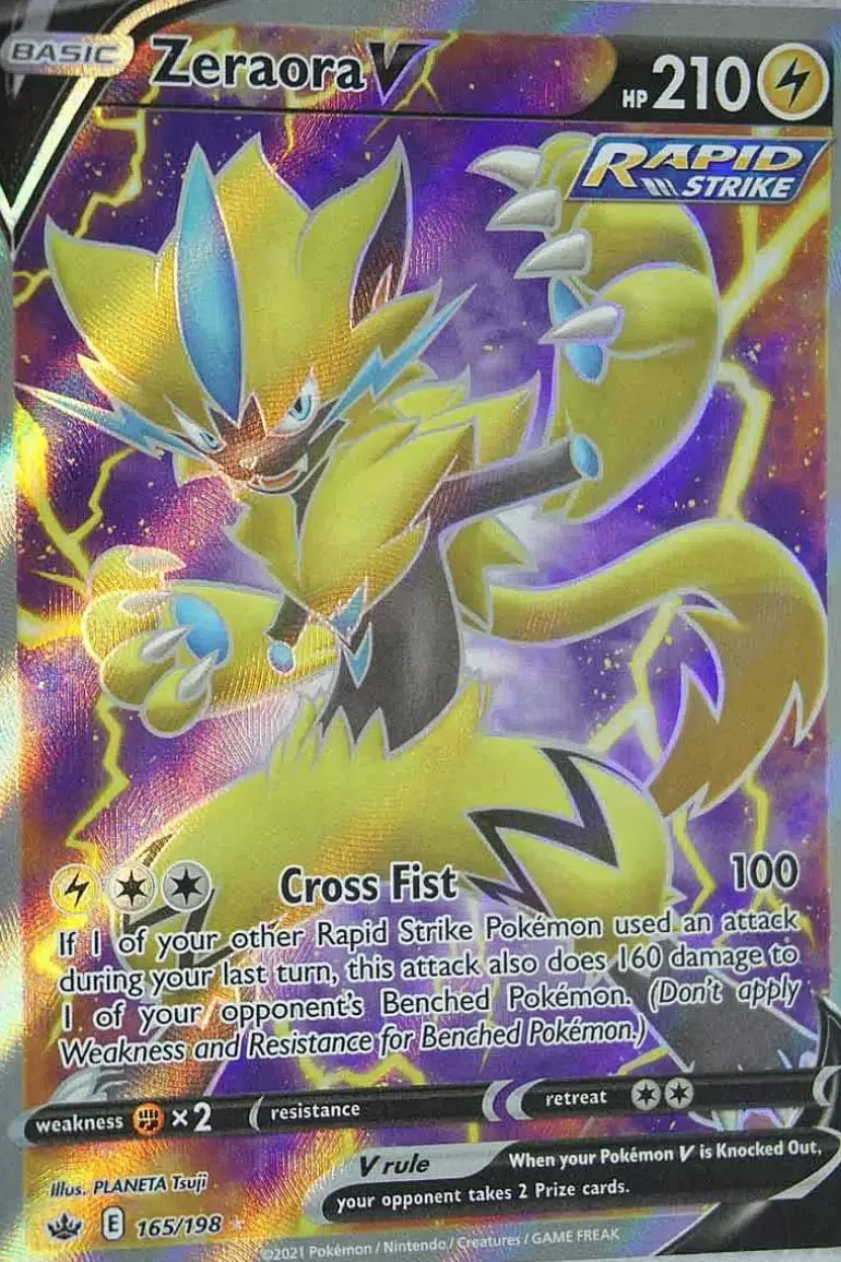 Pocket Monster Pokémon Kort-Zeraora V 165/198 Full Art