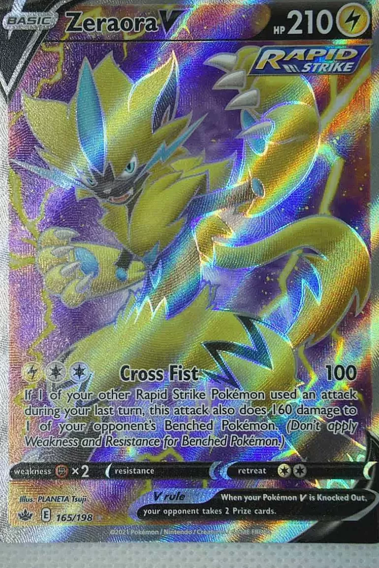 Pocket Monster Pokémon Kort-Zeraora V 165/198 Full Art