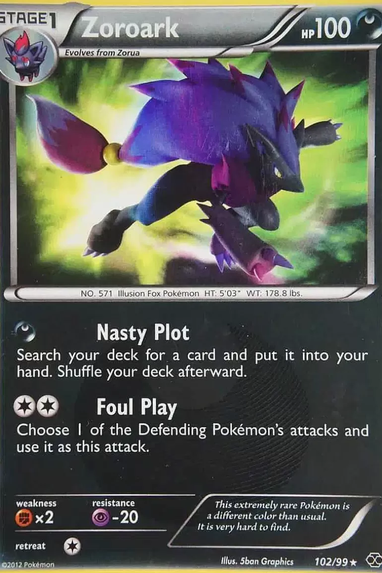Pocket Monster Pokémon Kort-Zoroark 102/99 Secret Rare